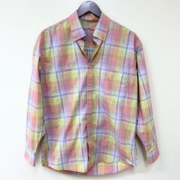 Alan Flusser Pastel Button Down Size Medium - Picture 1 of 5